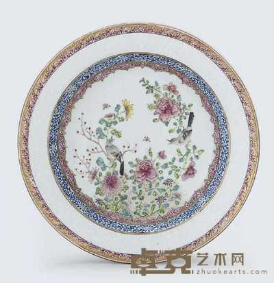 YONGZHENG (1723-35) A FAMILLE ROSE DEEP PLATE 
